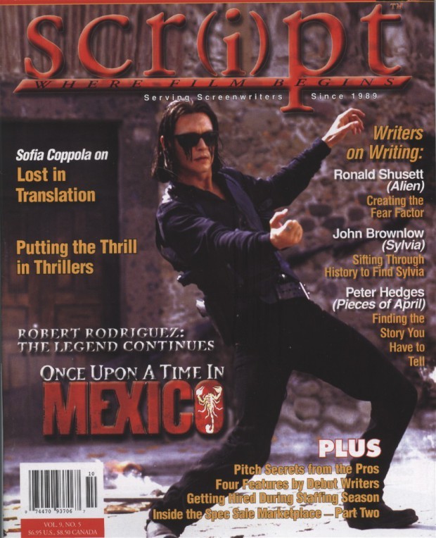 Agent Sands (Script Magazine, article about "Once Upon a Time in Mexico").