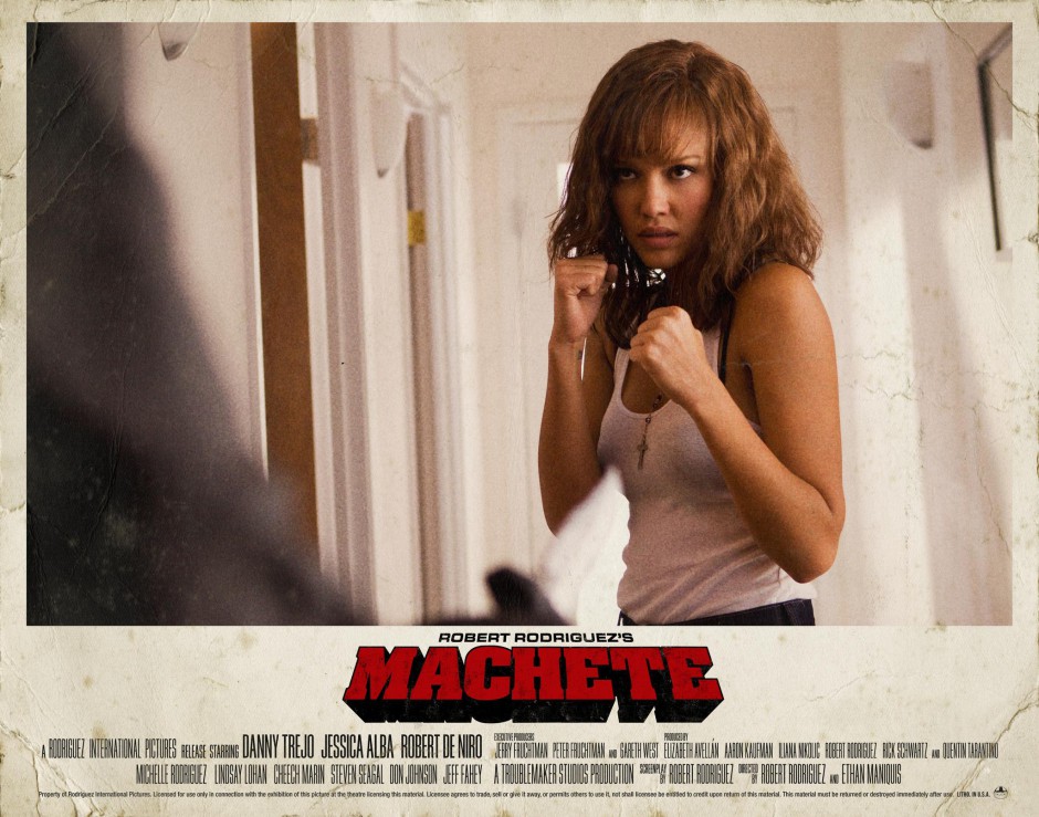 Jessica Alba Machete lobby card